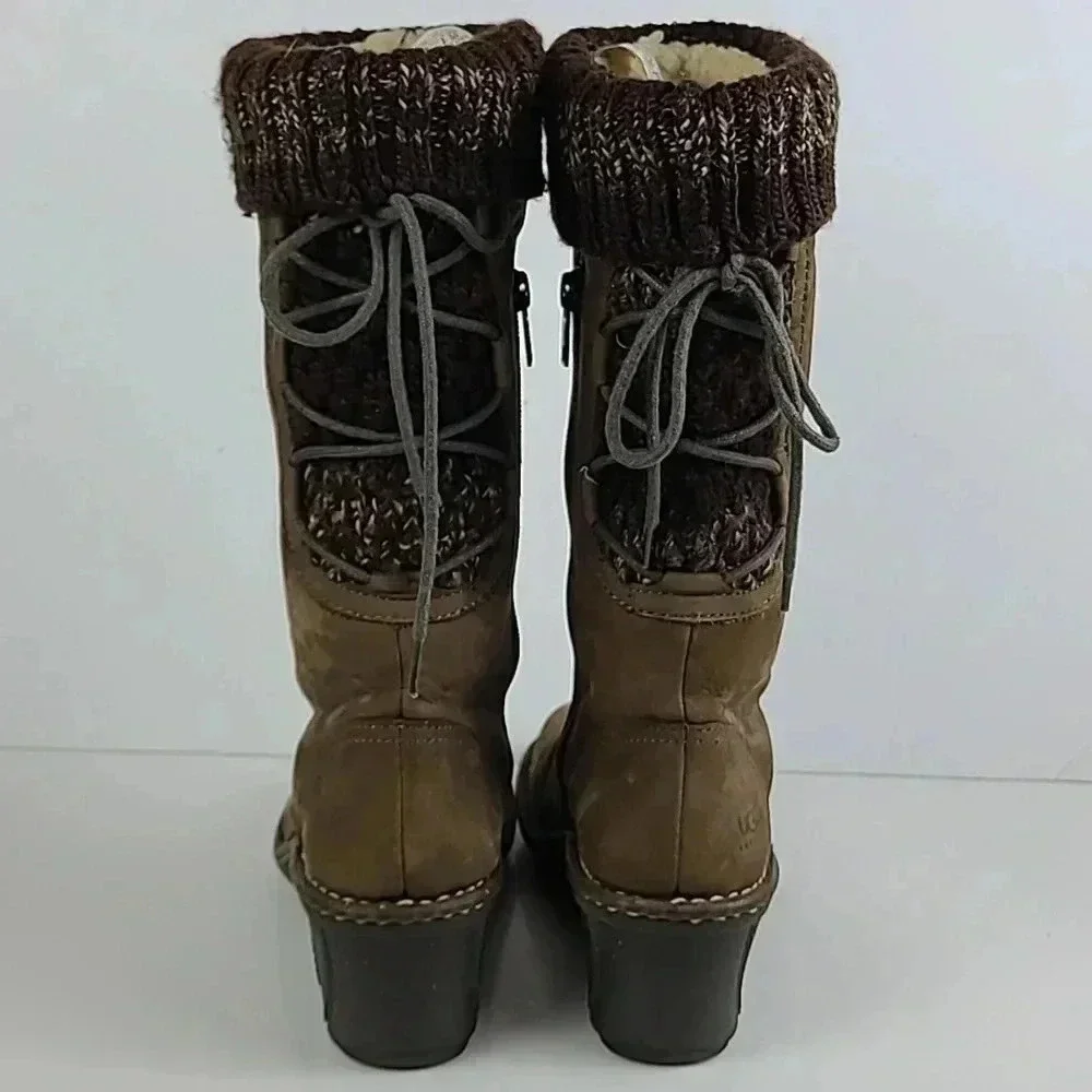 Ugg Australia Skylair 1936 leather boot with sheepskin lining